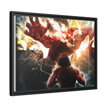 Load image into Gallery viewer, Colossal titan vs Eren Titan Canvas Framed Art Print
