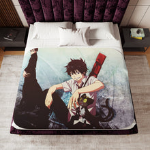 Load image into Gallery viewer, Blue Exorcist Sherpa Blanket