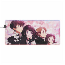 Load image into Gallery viewer, Hyouka Eru Chitanda, Satoshi Fukube, Mayaka Ibara RGB LED Mouse Pad (Desk Mat)