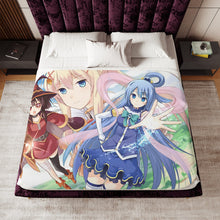 Load image into Gallery viewer, Aqua, Megumin and Darkness Sherpa Blanket