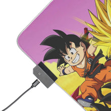Load image into Gallery viewer, The many forms of Goku throughout the years RGB LED Mouse Pad (Desk Mat)