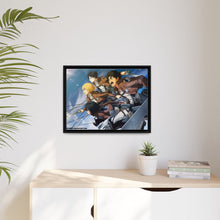 Load image into Gallery viewer, Eren,Mikasa,Armin and Levi Canvas Framed Art Print