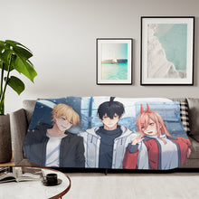 Load image into Gallery viewer, Anime Chainsaw Man Sherpa Blanket