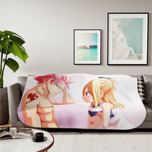 Load image into Gallery viewer, Fairy Tail Natsu Dragneel, Lucy Heartfilia Sherpa Blanket