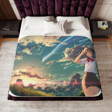 Load image into Gallery viewer, Your Name. Sherpa Blanket