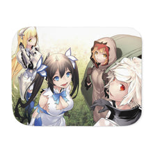 Load image into Gallery viewer, Aiz,Hestia,Bell and Liliruca Sherpa Blanket