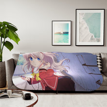 Load image into Gallery viewer, Nao Tomori listening to music Sherpa Blanket