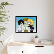Load image into Gallery viewer, L, Light, & Misa Canvas Framed Art Print