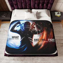 Load image into Gallery viewer, Sword Art Online Kazuto Kirigaya Sherpa Blanket