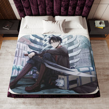 Load image into Gallery viewer, Anime Attack On Titan Sherpa Blanket