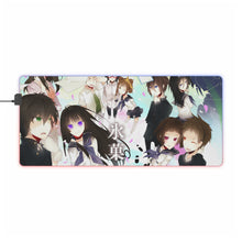 Load image into Gallery viewer, Hyouka Eru Chitanda, Satoshi Fukube, Mayaka Ibara RGB LED Mouse Pad (Desk Mat)