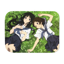 Load image into Gallery viewer, Eru Chitanda Mayaka Ibara in the garden Sherpa Blanket