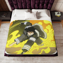 Load image into Gallery viewer, Anime Fire Force Sherpa Blanket