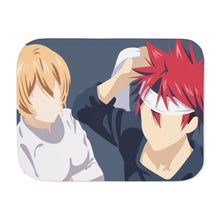 Load image into Gallery viewer, Yukihira Soma and Nakiri Erina from Food Wars : Shokugeki no Somafor Dekstop Sherpa Blanket