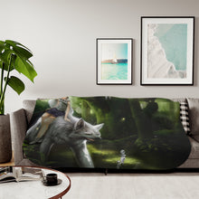 Load image into Gallery viewer, Princess Mononoke Sherpa Blanket