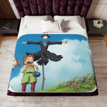 Load image into Gallery viewer, Anime Howl's Moving Castle Sherpa Blanket