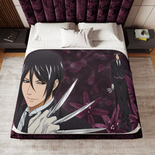 Load image into Gallery viewer, Black Butler Sherpa Blanket