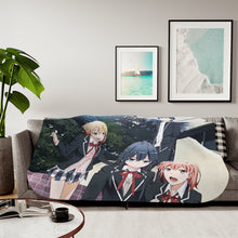 Load image into Gallery viewer, My Teen Romantic Comedy SNAFU Hachiman Hikigaya, Yukino Yukinoshita, Yui Yuigahama Sherpa Blanket
