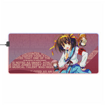 Load image into Gallery viewer, The Melancholy Of Haruhi Suzumiya RGB LED Mouse Pad (Desk Mat)
