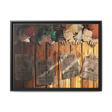 Load image into Gallery viewer, My Hero Academia Izuku Midoriya, Katsuki Bakugou Canvas Framed Art Print