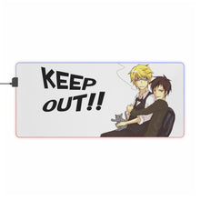 Load image into Gallery viewer, Durarara!! Izaya Orihara, Shizuo Heiwajima RGB LED Mouse Pad (Desk Mat)