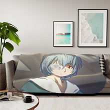 Load image into Gallery viewer, Neon Genesis Evangelion Rei Ayanami Sherpa Blanket