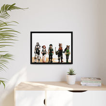 Load image into Gallery viewer, My Hero Academia Izuku Midoriya, Katsuki Bakugou, Tenya Iida, Tsuyu Asui Canvas Framed Art Print