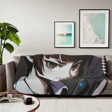 Load image into Gallery viewer, Akane Tsunemori serious look Sherpa Blanket