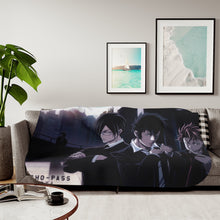 Load image into Gallery viewer, Psycho-Pass Nobuchika Ginoza, Shuusei Kagari, Tomomi Masaoka Sherpa Blanket