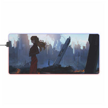 Load image into Gallery viewer, Asuka Langley Sohryu in front of Eva Plug RGB LED Mouse Pad (Desk Mat)
