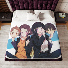 Load image into Gallery viewer, Hyouka Eru Chitanda, Satoshi Fukube, Mayaka Ibara Sherpa Blanket