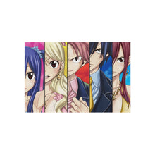 Load image into Gallery viewer, Fairy Tail Natsu Dragneel, Erza Scarlet, Gray Fullbuster, Lucy Heartfilia, Wendy Marvell Rug