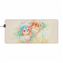 Load image into Gallery viewer, Sora and Shiro RGB LED Mouse Pad (Desk Mat)