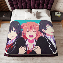 Load image into Gallery viewer, My Teen Romantic Comedy SNAFU Hachiman Hikigaya, Yukino Yukinoshita, Yui Yuigahama Sherpa Blanket