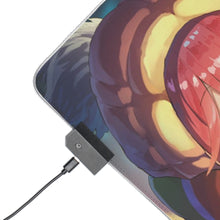 Load image into Gallery viewer, Laid-back camp Nadeshiko & Rin camp fire RGB LED Mouse Pad (Desk Mat)