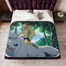 Load image into Gallery viewer, Anime Princess Mononoke Sherpa Blanket
