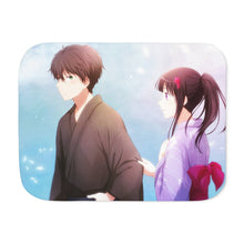 Load image into Gallery viewer, Eru Chitanda And Hōtarō Oreki Kimono Sherpa Blanket