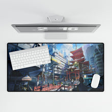 Load image into Gallery viewer, Saitama Looking Out Over the City Mouse Pad (Desk Mat)