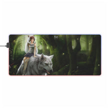 Load image into Gallery viewer, Princess Mononoke RGB LED Mouse Pad (Desk Mat)