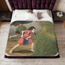 Load image into Gallery viewer, Anime Spirited Away Sherpa Blanket
