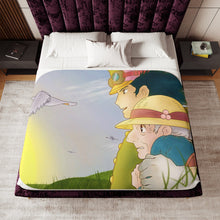 Load image into Gallery viewer, Anime Howl's Moving Castle Sherpa Blanket