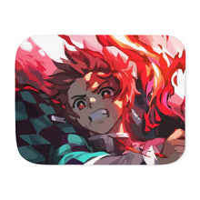 Load image into Gallery viewer, Tanjiro Kamado Sherpa Blanket