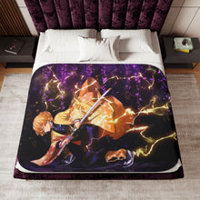 Load image into Gallery viewer, Demon Slayer: Kimetsu no Yaiba Zenitsu Agatsuma Sherpa Blanket