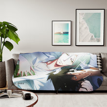 Load image into Gallery viewer, Protagonist and Antagonist Faces Sherpa Blanket