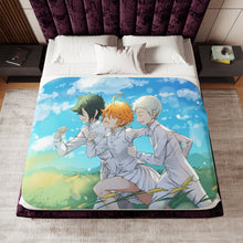 Load image into Gallery viewer, The Promised Neverland Ray, Norman, Emma Sherpa Blanket
