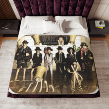 Load image into Gallery viewer, One Piece Monkey D. Luffy, Roronoa Zoro, Sanji, Nico Robin, Tony Tony Chopper Sherpa Blanket