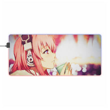 Load image into Gallery viewer, Girl in headphones RGB LED Mouse Pad (Desk Mat)