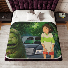 Load image into Gallery viewer, Anime Spirited Away Sherpa Blanket