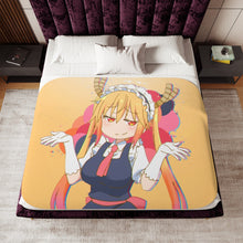 Load image into Gallery viewer, Wallpaper kobayashi-san chi no maid dragon (Tohru) Sherpa Blanket