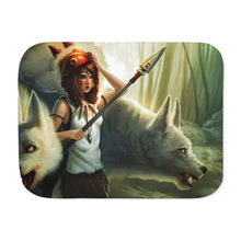 Load image into Gallery viewer, Princess Mononoke Sherpa Blanket